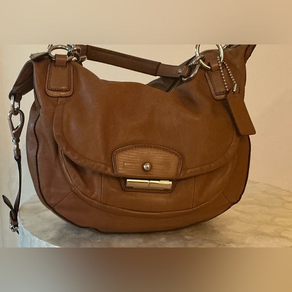 Coach Kristin Crossbody Brown Shoulder Handbag with Silver Hardware - Picture 1 of 8